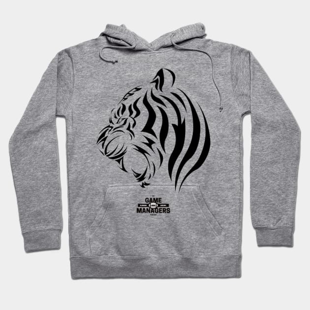 The Game Managers Podcast Tiger Black Hoodie by TheGameManagersPodcast